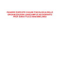 Risposte domande chiuse psicologia delle organizzazioni aggiornato 2023