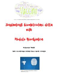 Appunti biochimica, prof.ssa Mariotto, Infermieristica Trento UniVr