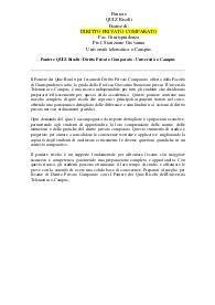 Paniere QUIZ Risolti: Diritto Privato Comparato - Università e-Campus