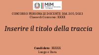 Schema lezione simulata Concorso Scuola Secondaria