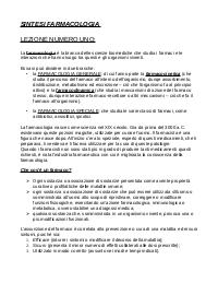 FARMACOLOGIA 1 SINTESI