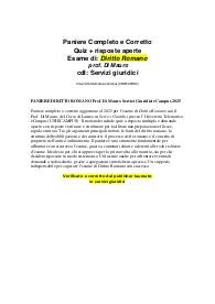 PANIERE DIRITTO ROMANO Prof. Di Mauro Servizi Giuridici eCampus 2025