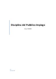 Disciplina del Pubblico impiego D.lgs 165-2001
