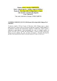 PANIERE COMPLETO NUOVO 2024 Esame di Psicologia dello Sviluppo Prof. Camisasca