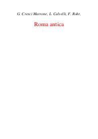 Roma antica - GIOVANNELLA CRESCI MARRONE, LORENZO CALVELLI, FRANCESCA ROHR