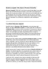 Pensiero e Opere, Leopardi