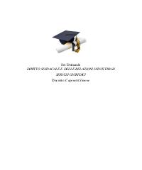 Paniere DIRITTO SINDACALE E RELAZIONI INDUSTRIALI Ecampus