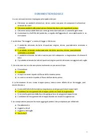 Domande e Risposte - Tecnologie Alimentari 2