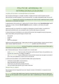 Riassunti politiche aziendali di internazionalizzazione (economia aziendale)
