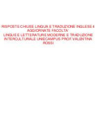 Risposte chiuse lingua e traduzione inglese 4 aggiornate 2023 uniecampus