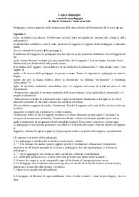 Logica linguaggio e metodo, MARIO GENNARI, Pedagogia generale 1