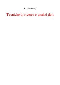 Tecniche di ricerca e analisi dati