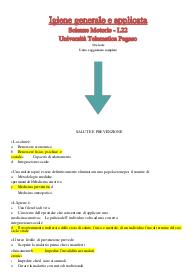 IGIENE generale - Scienze Motorie - L22 Università Telematica Pegaso.