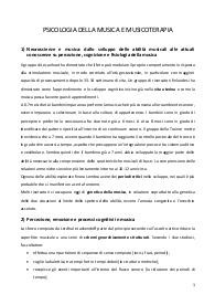 Riassunto del libro "Psicologia della musica e Musicoterapia"