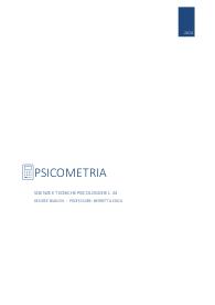 Appunti psicometria completi