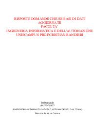 Risposte domande chiuse basi di dati aggiornate 2023 uniecampus
