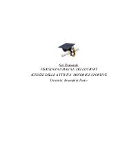 Paniere FISIOLOGIA UMANA E SPORT Ecampus
