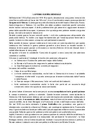 Sintesi completa della I Guerra Mondiale con appunti