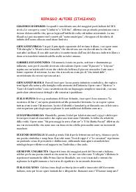 Appunti per ripasso autori italiano del 5 anno (Leopardi,Verga, D’Annunzio, Pascoli, Svevo, Pirandello ecc..)