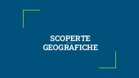 LE SCOPERTE GEOGRAFICHE