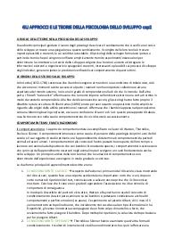 Psicologia della Sviluppo, riassunto