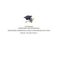 Paniere COMPLEMENTI DI MATEMATICA Ecampus