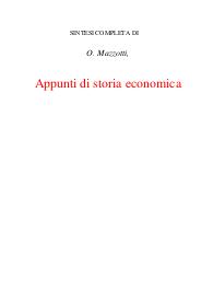 Appunti di storia economica