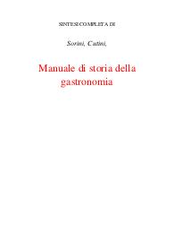 Manuale di storia della gastronomia Sorini