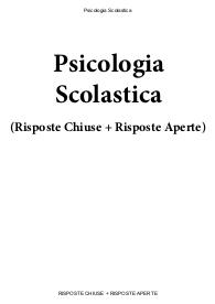 Psicologia Scolastica - Paniere eCampus
