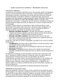 ESAME - Linguistica Generale