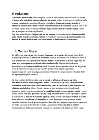 RIASSUNTO + APPUNTI LEZIONE "Introduzione alla filosofia della mente" Paternoster