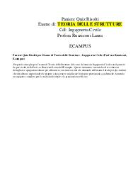 Paniere Quiz Risolti per Esame di Teoria e progetto delle Strutture -Ruzziconi