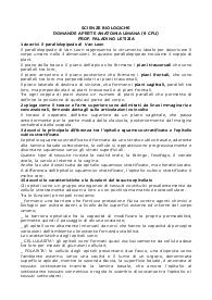 Paniere Anatomia Umana, domande aperte