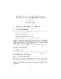 International taxation UNIVR