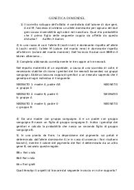 Esercizi di genetica (mendel)