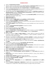 Domande aperte e crocette di Estimo e Valutazione economica dei progetti, prof. D'Alpaos