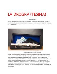 TESINA SULLA DROGA