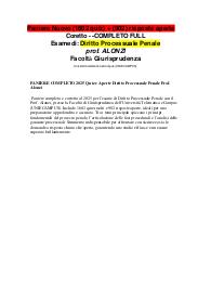 PANIERE COMPLETO 2025 Quiz e Aperte Diritto Processuale Penale Prof. Alonzi