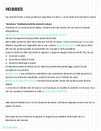 appunti Hobbes, Locke e Hume - filosofia