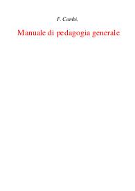 Manuale di pedagogia generale