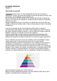 Appunti di economia aziendale, Universita di Cagliari 2024