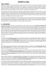 Umberto Saba riassunto+appunti