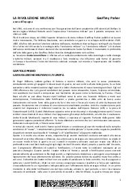 LA RIVOLUZIONE MILITARE Geoffrey Parker