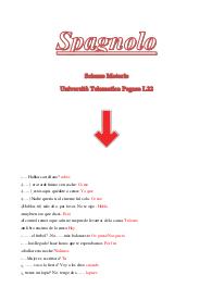 Spagnolo - Scienze Motorie - L22 Università Telematica Pegaso.