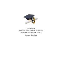 Paniere DIRITTO UNIONE EUROPEA Ecampus