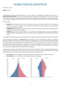 Appunti di riabilitazione geriatrica