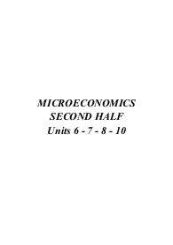 appunti di microeconomics secondo parziale