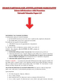 Teorie e Metodologie Attività Motorie Riabilitative - Scienze dell'educazione e della Formazione - L19 PEGASO