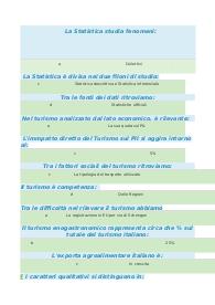 Statistica per il turismo e la gastronomia