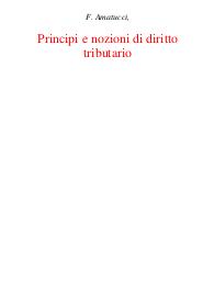 Principi e nozioni di diritto tributario - Fabrizio Amatucci